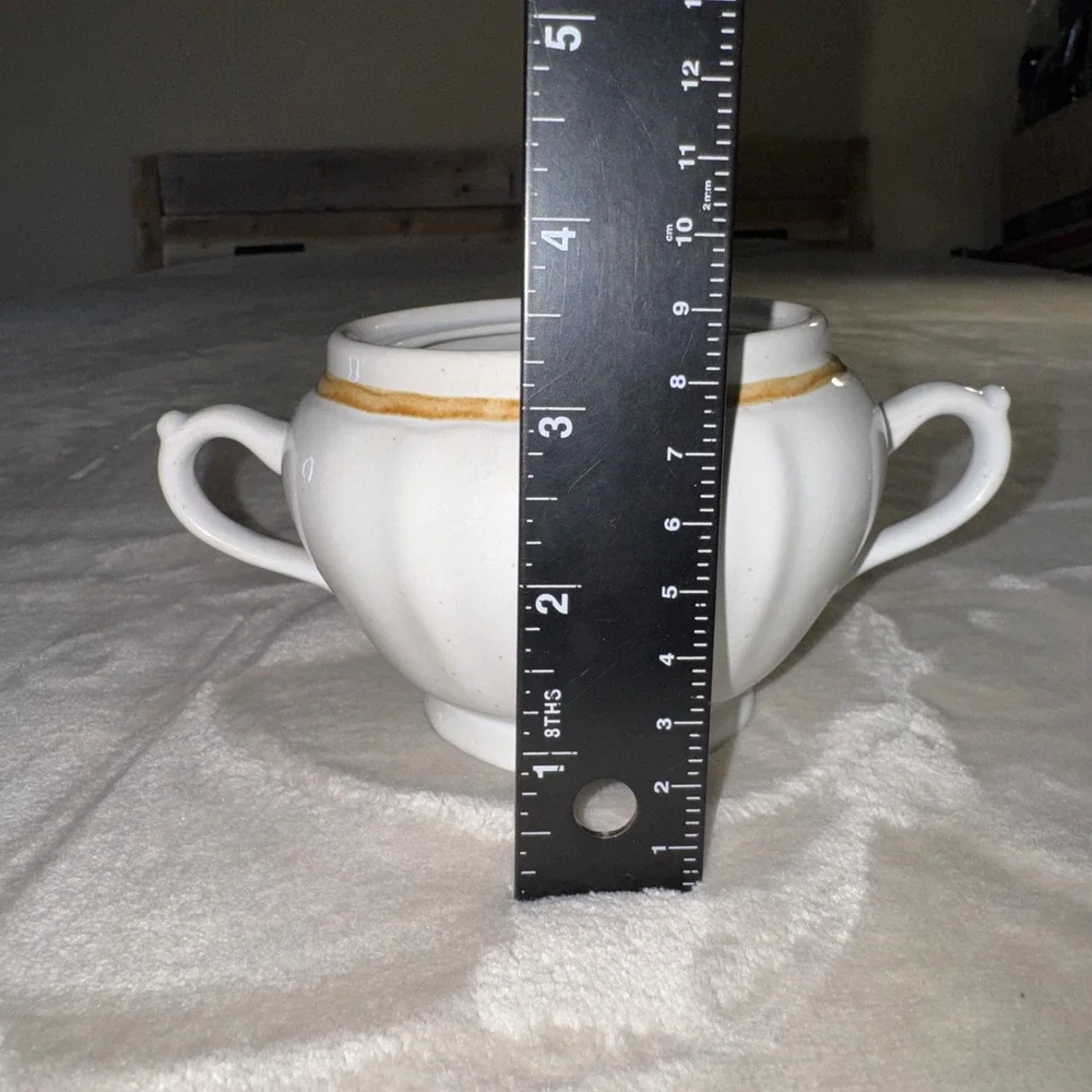 Americana Hearthside Berries n Cream Vintage Stoneware Sugar Bowl Casserole Set